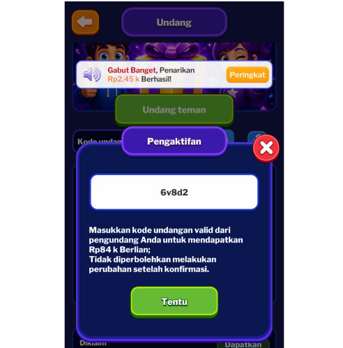 Cara Masukkan Kode Undangan Bloop Pop "6v8d2" Agar dapat Rp84K Koin