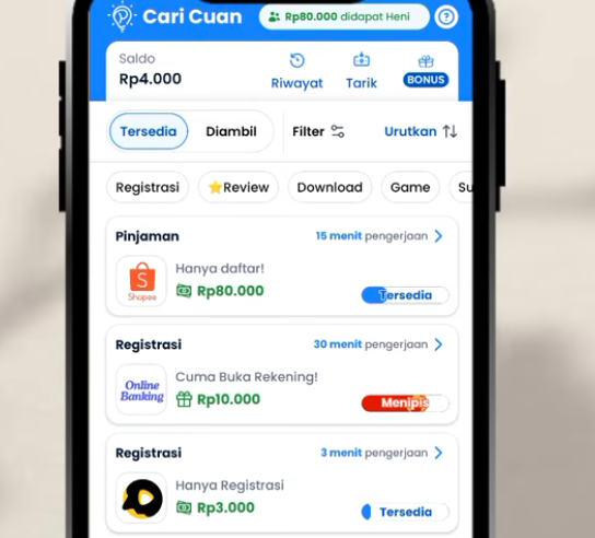 Review Aplikasi Pintarnya apk, Cara Kerja Misi, Klaim Bonus, dan Prosedur Penarikan Saldo